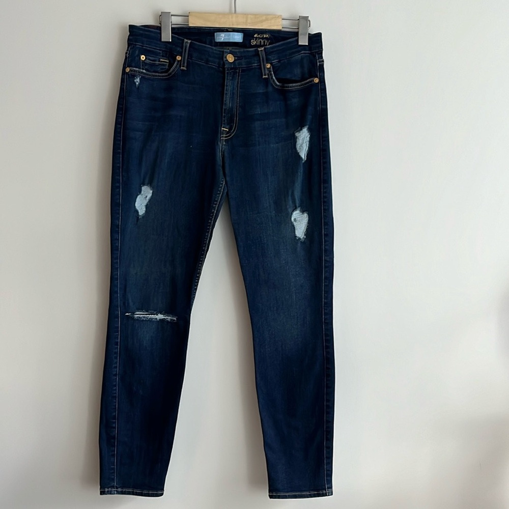 7 For All Mankind Ankle length distressed premium denim size 32